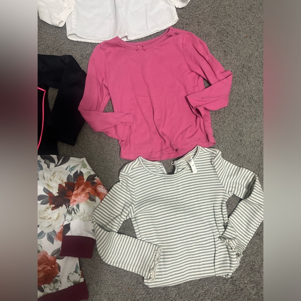 Set of 10 girls/ toddler/ 2T Winter long sleeve, Sweatshirt/ Zip-up shirt lot - Picture 7 of 8